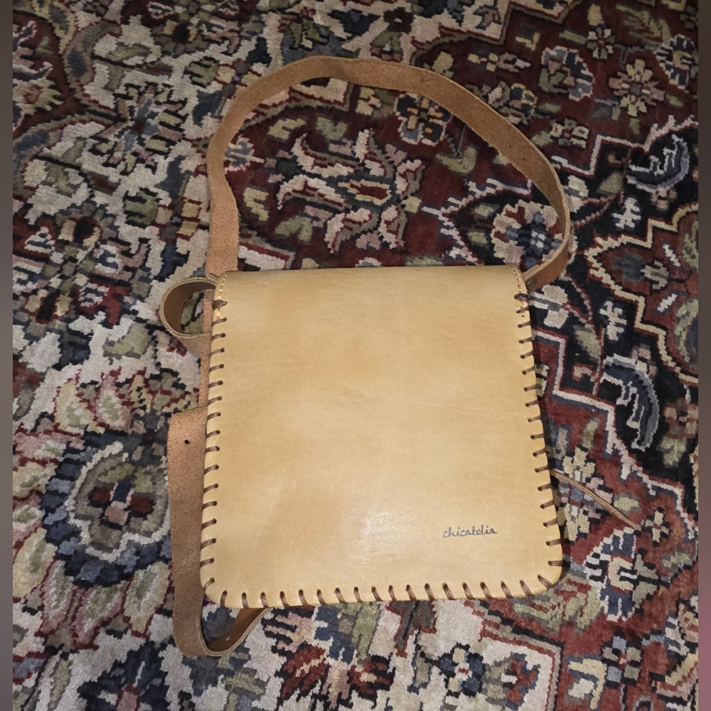 Chicatolia Painted Leather Artisan Crossbody - Picture 5 of 5